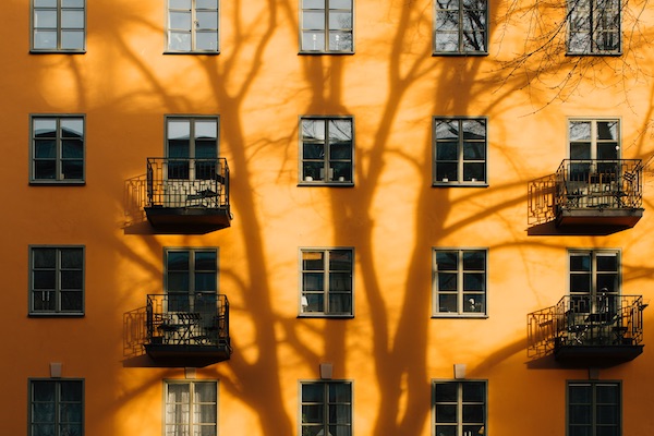 Orange Hausfassade